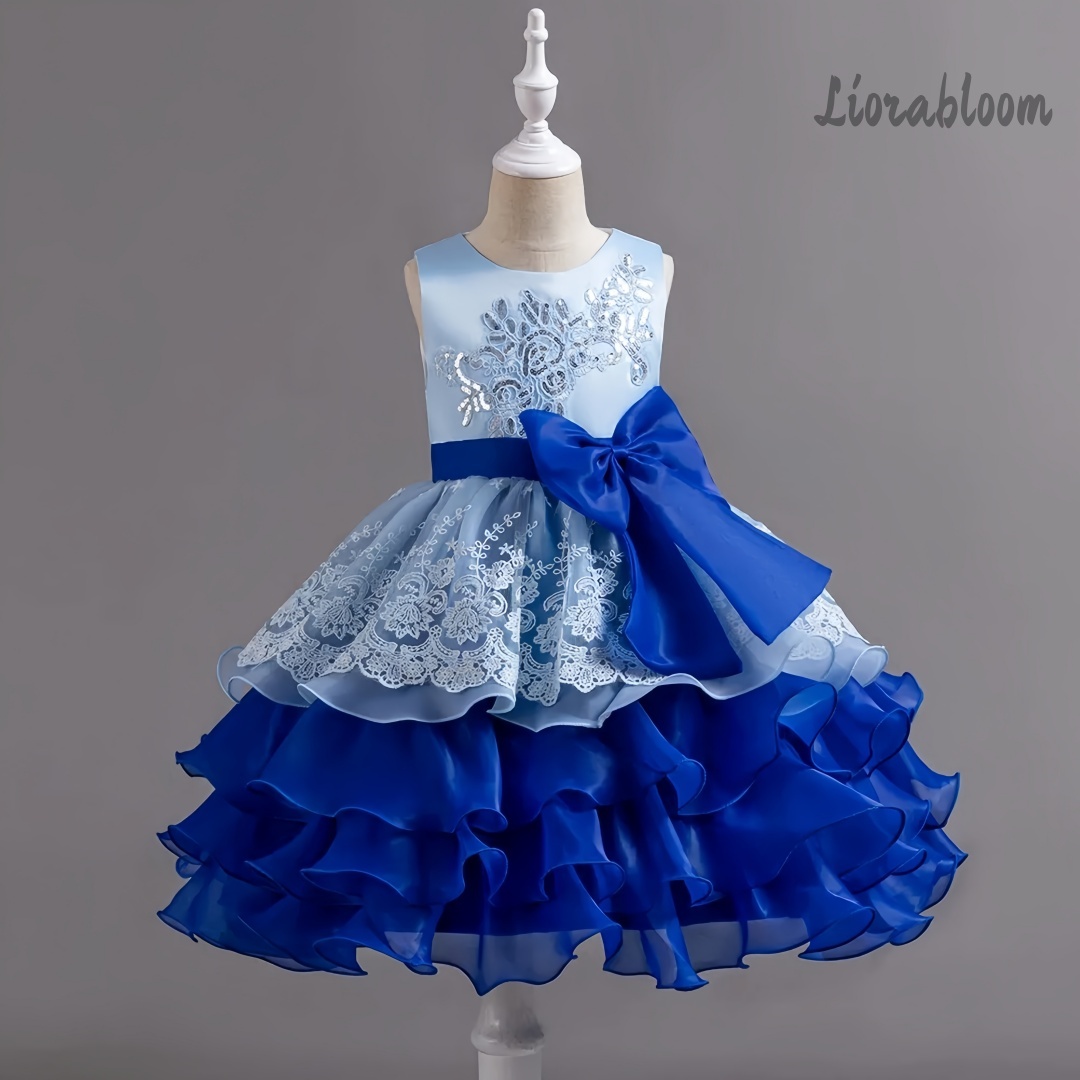 Women Formal Wear For Party - Meisjesjurk met grote strik, mouwloze formele
