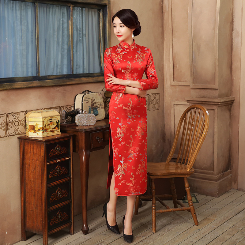 Formal Wear For Women Xl - Rode Chinese Bruid Wedding Party Qipao