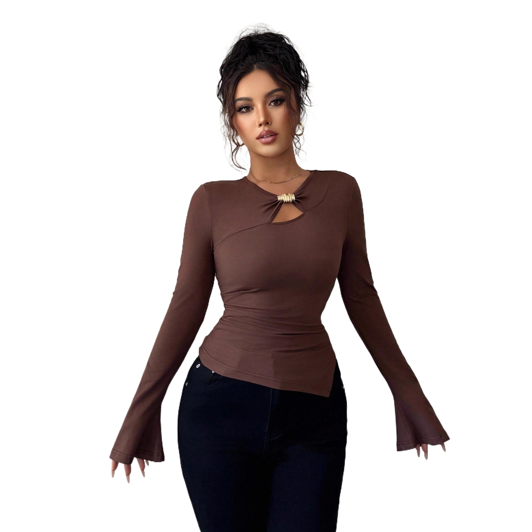 Formal Wear For Women Xl - 2025 Herfst en winter nieuwe asymmetrische
