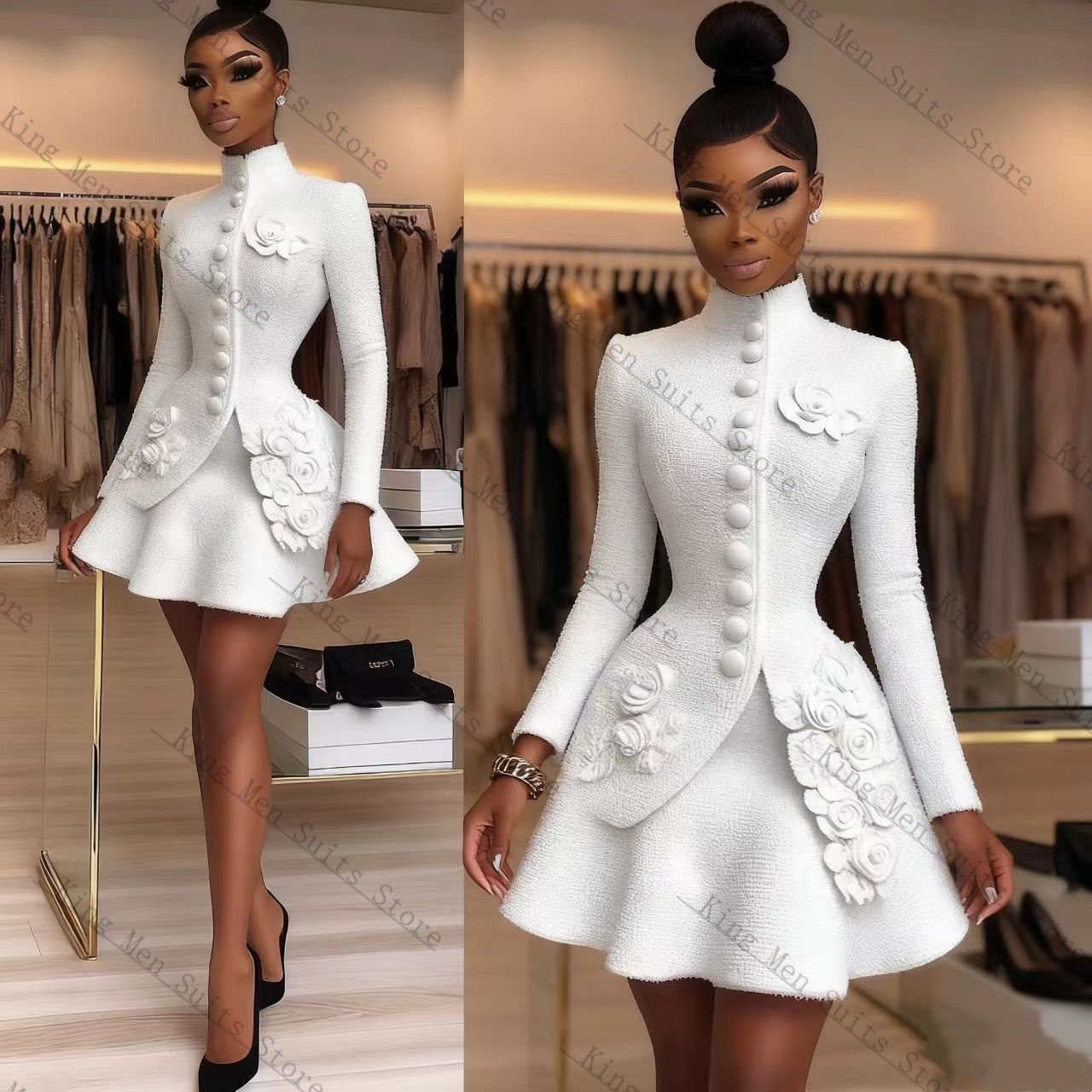 Luxe Witte Vrouwen Pak Set 2 S - Women Luxury Formal Wear recensie en prijs