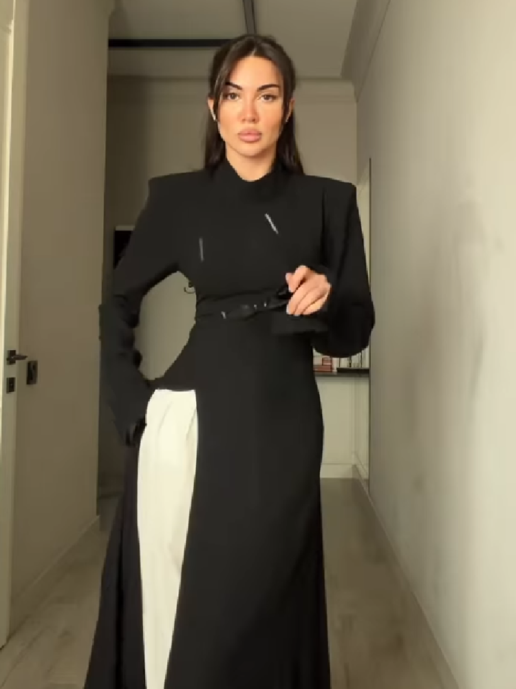 Elegante lange jurk met hoge h - Women Formal Wear Outfits recensie en prijs