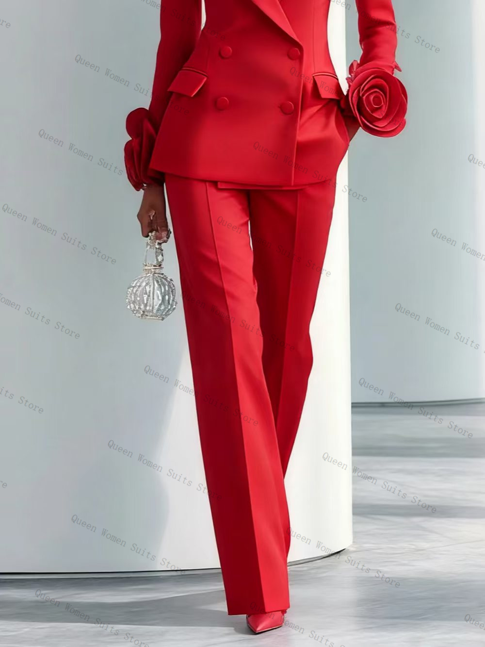 Luxe Rode Vrouwen Pak Set 2-de - Women Luxury Formal Wear recensie en prijs