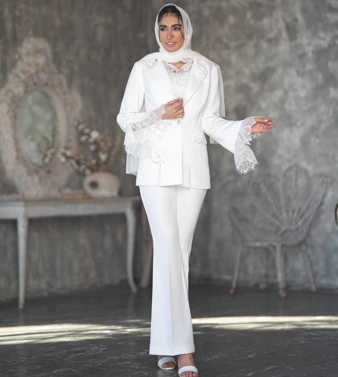 Chique damespakset met 3D-appl - Women Formal Wear Outfits recensie en prijs