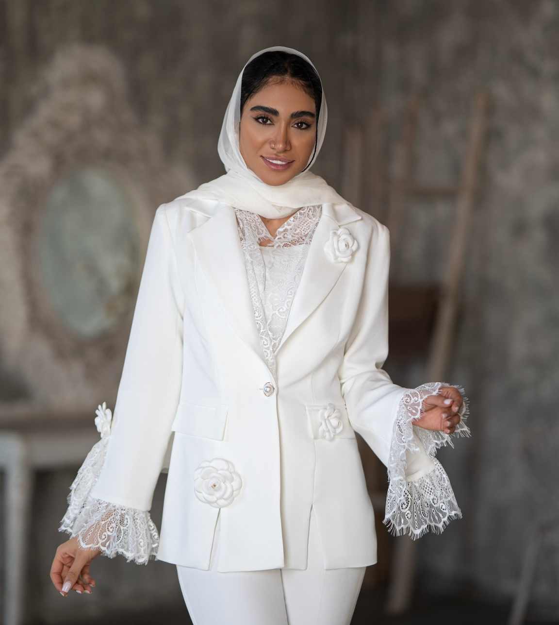 Chique damespakset met 3D-appl - Women Formal Wear Outfits recensie en prijs